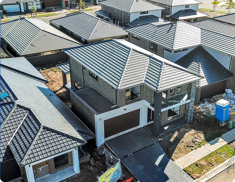 bird's eye view of a house